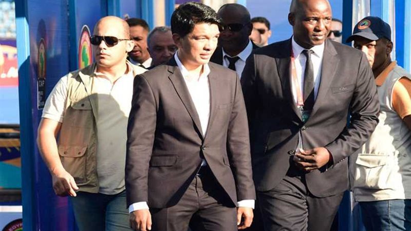 رئيس مدغشقر يصل استاد