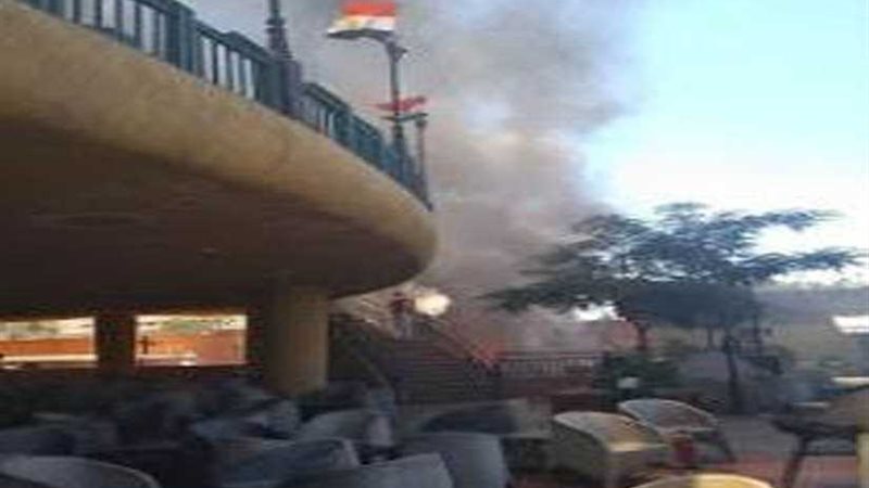 اشتعال حريق بنادي