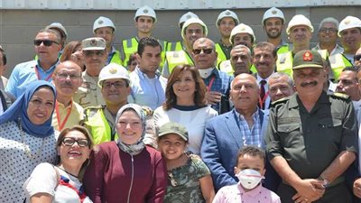 ممثلو الكيانات المصرية بالخارج أثناء تفقد 