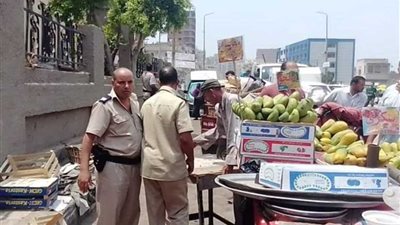 رفع وإزالة 1428 تعديًا على حرم الطريق بدمنهور 