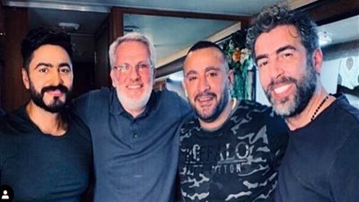 الصورة الأولى للسقا في كواليس فيلم تامر حسني