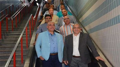 فضالي وصبرة يتفقدان محطات مترو الخط الثالث للاطمئنان على سلامة تشغيل القطارات