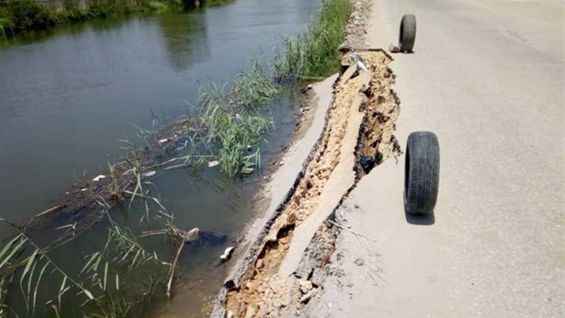 انهيار جزئي بكوبري