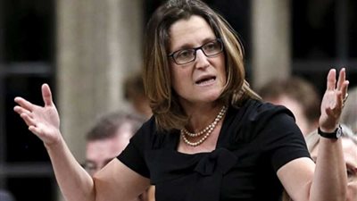 وزيرة الخارجية الكندية تلتقي نظيرها الصيني على هامش قمة الآسيان