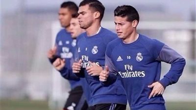 خيمس رودريجيز يشارك في تدريبات ريال مدريد