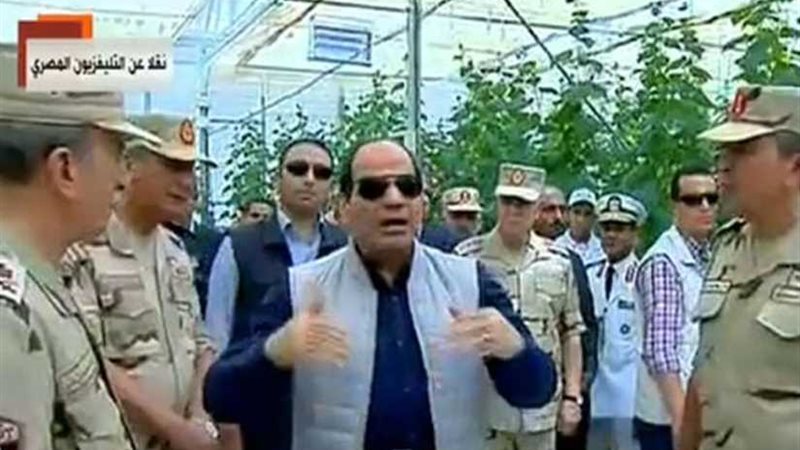 السيسي يتفقد صوبة