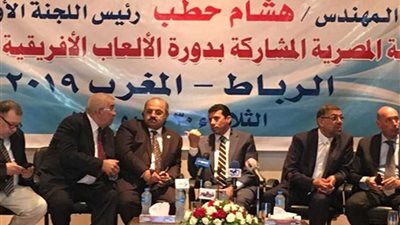 دينا مشرف ومصطفى الجمل يحملان علم مصر في افتتاح الألعاب الإفريقية بالمغرب