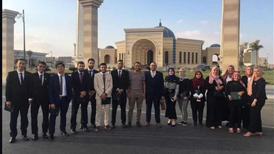 وفد من جامعة المنصورة يشارك في احتفالية عيد العلم