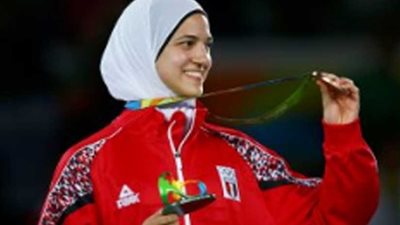 هداية ملاك تحصد ذهبية تحت 67 كجم بتايكوندو الألعاب الإفريقية