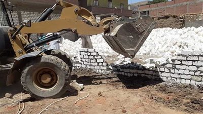 إزالة 25 حالة تعدٍّ على أراضي زراعية بمراكز ساحل سليم ومنفلوط والبداري