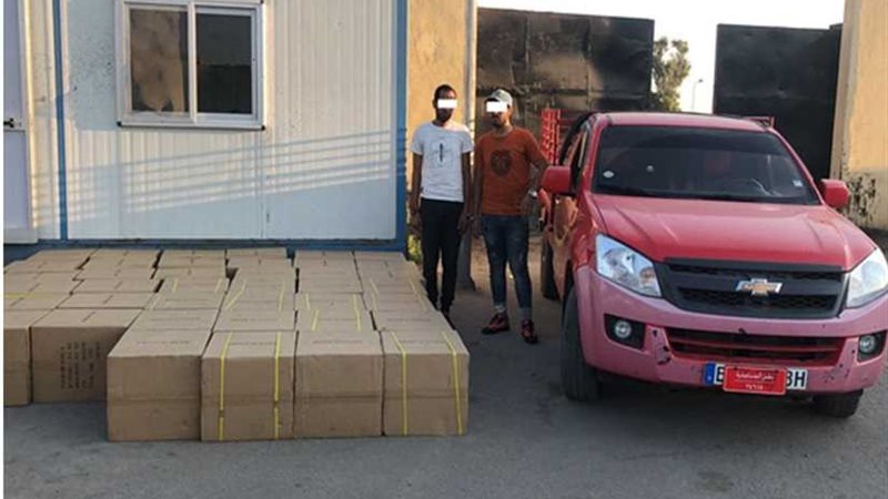 ضبط سيارة نقل محملة