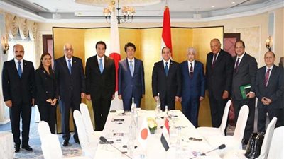 افتتاح الرئيس السيسي وشينزو آبى لمؤتمر 