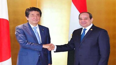 رئيس وزراء اليابان يشيد بجهود الرئيس السيسى في إنجاح قمة (التيكاد)