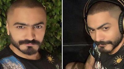 تامر حسني يحلق شعره 