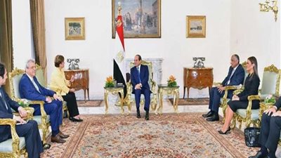 السيسي يؤكد أهمية أن تكون إفريقيا في قلب اهتمامات قيادة صندوق النقد