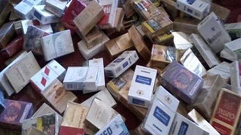 ضبط 350 علبة سجائر