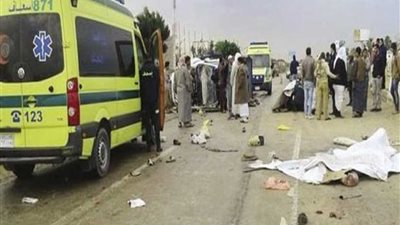 مصرع وإصابة 8 أشخاص في حادث تصادم في الوادي الجديد