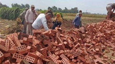 حملات لإزالة التعديات على الأراضي الزراعية بـ”المنوفية“