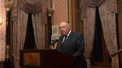 شكري يلقي كلمة خلال فاعليات المبادرة الإقليمية للمعرفة والابتكار