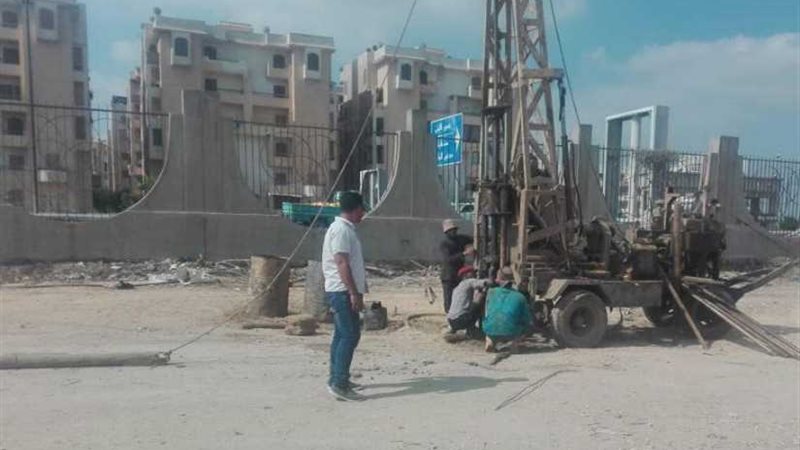 وضع أساسات المستشفى