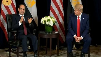 الرئيس السيسي خلال لقاء ترامب: الشعب يرفض حكم الإسلام السياسي لمصر (فيديو)