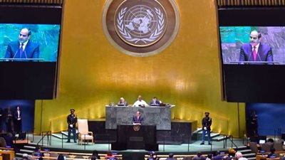 الرئيس السيسي: النيل بالنسبة لمصر مسألة حياة أو موت .. ويقصف كل الجبهات على منصة الأمم المتحدة