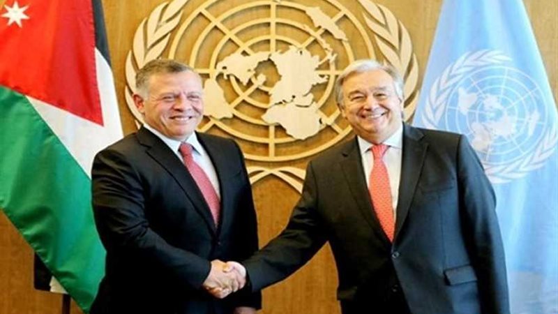 العاهل الأردني والأمين