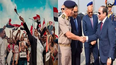 استقبال رسمي وشعبي للرئيس السيسي بمطار القاهرة