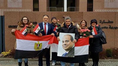 المصريون بألمانيا يجددون دعمهم للسيسي