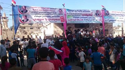 مظاهرات حاشدة مؤيدة للرئيس والدولة في شمال سيناء بالشيخ زويد