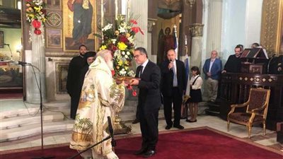 وزير الآثار يحضر افتتاح الكنيسة اليونانية بالقاهرة بعد ترميها (صور)