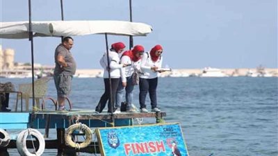 تواصل منافسات بطولة كأس مصر للسباحة بالزعانف في 