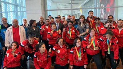 وزير الرياضة يستقبل أبطال مصر بالمطار عقب بطولة العالم للإعاقات الذهنية بأستراليا