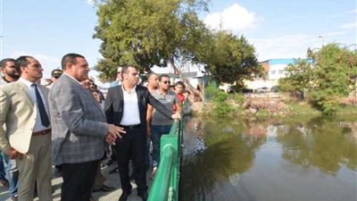 اللواء هشام آمنة يتفقد كوبري المراكبية الجديد بكفر الدوار