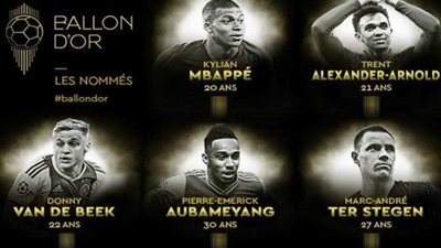 فرانس فوتبول تكشف أول 10 لاعبين في قائمة المرشحين للفوز بالكرة الذهبية
