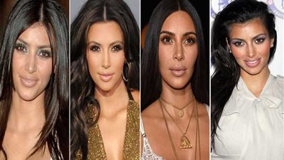وجه كيم كارداشيان من عام 2003 إلى 2019