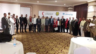 اجتماع اللجنة التنسيقية للمشروعات بدعم اليونيسيف والهلال الأحمر