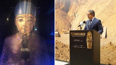 وزير الآثار يفتتح في مؤتمر عالمي معرض توت عنخ آمون بلندن (صور)