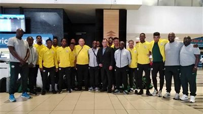 بعثة جنوب أفريقيا تصل إلى القاهرة استعدادا لبطولة الأمم الأفريقية تحت 23 سنة