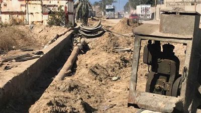 تركيب خط الطرد لمحطة صرف إدكو وتطهير صفايات المطر