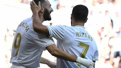 هازارد وبنزيما في هجوم مدريد لمواجهة جالطة سراي