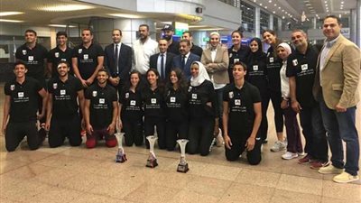 الكردي في استقبال أبطال السلة بعد فوزهم ببطولة إفريقيا