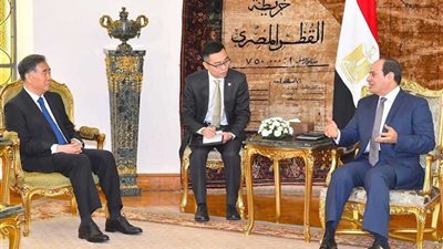 عاجل.. السيسى يستقبل رئيس المجلس الاستشاري الصيني وعضو اللجنة المركزية للحزب الشيوعي