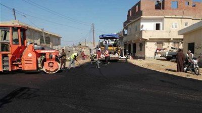 الانتهاء من أعمال رصف طريق قرية أغا بالبحيرة