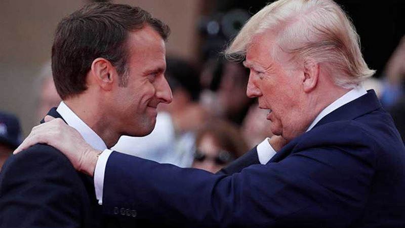 ماكرون وترامب يبحثان