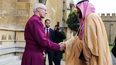 ولي العهد السعودي يلتقي رئيس الأساقفة في لندن