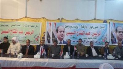 مؤتمر شعبي لتأييد الرئيس السيسي في قرية (البياضية) بالإسماعيلية