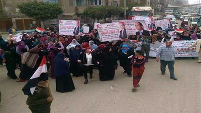 مسيرة نسائية بزفتى لتأييد الرئيس (صور)