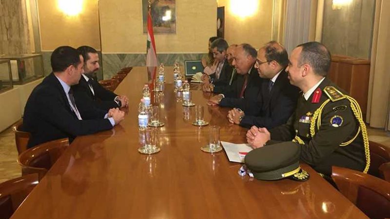 شكري يلتقي سعد الحريري