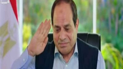 الرئيس يؤدي التحية العسكرية للشعب المصري (فيديو)